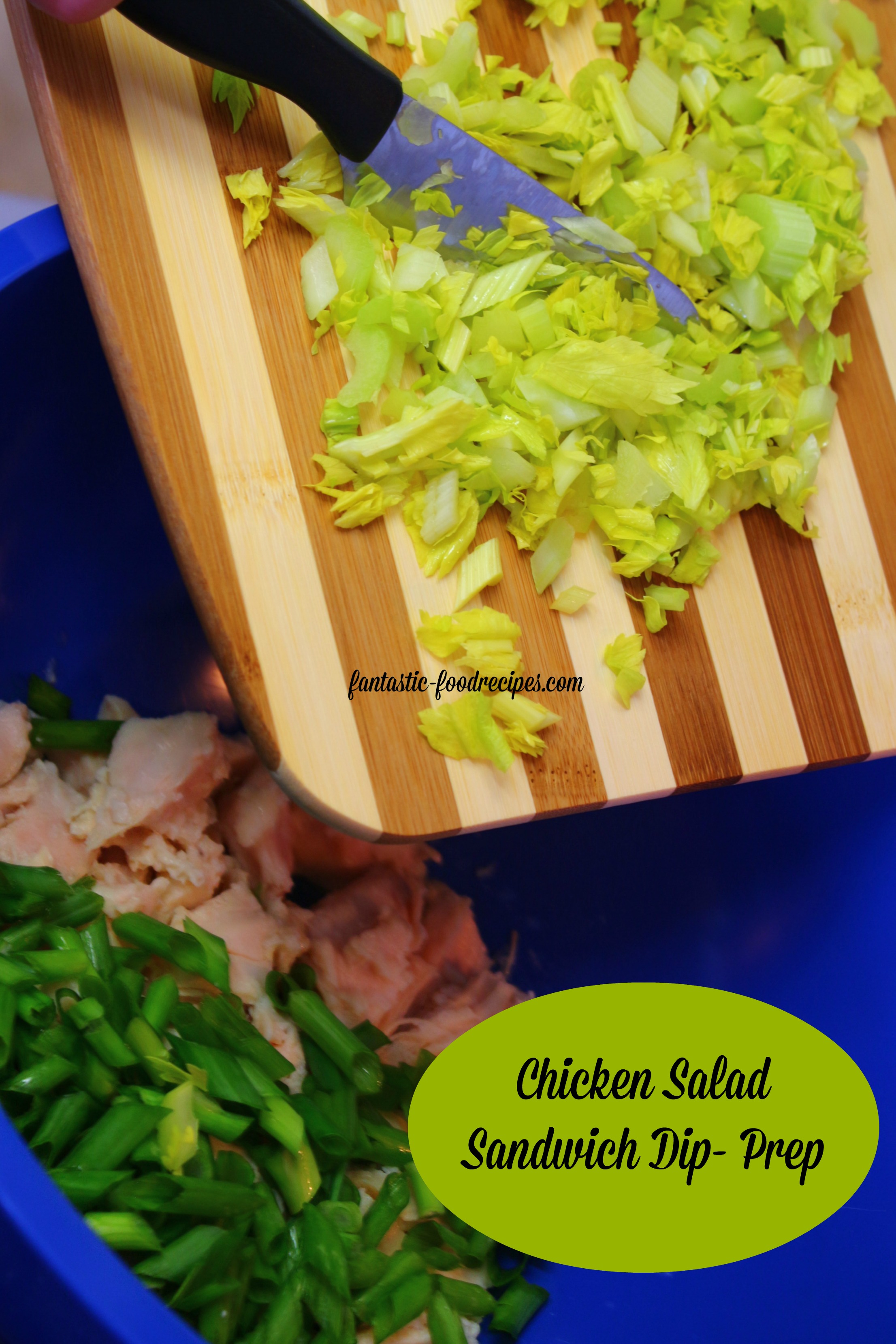 Chicken Salad Sandwich Dip Prep