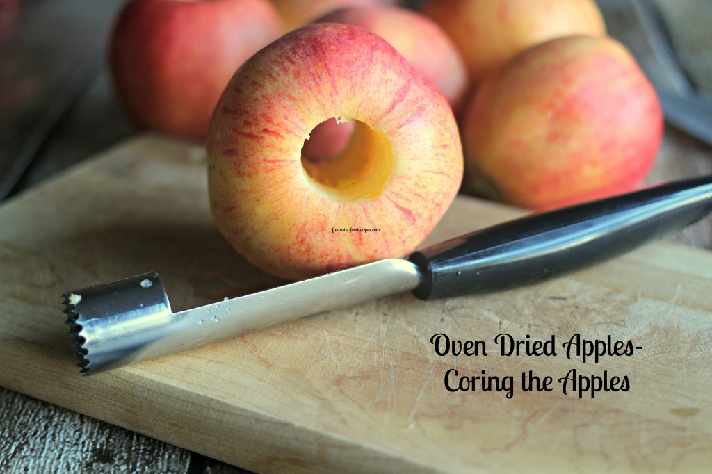 Oven Dried Apple Rings-Coring the Apples