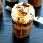 Fudgy Caramel Mason Jar Brownies