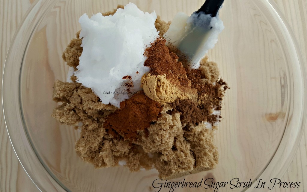 GIngerbread Sugar Scrub In Process