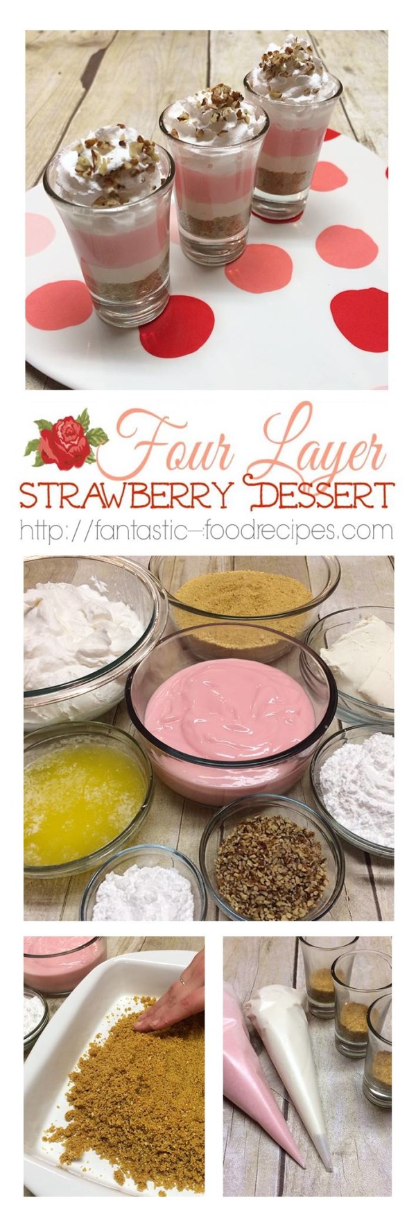 Four Layer Strawberry Dessert