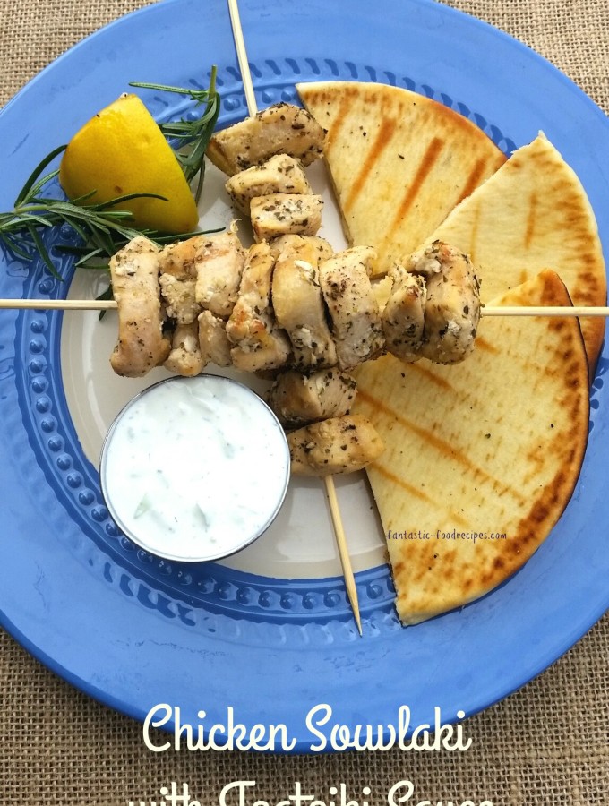 Chicken Souvlaki with Tzatziki Sauce