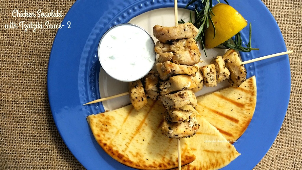 Chicken Souvlaki with Tzatziki Sauce- 2