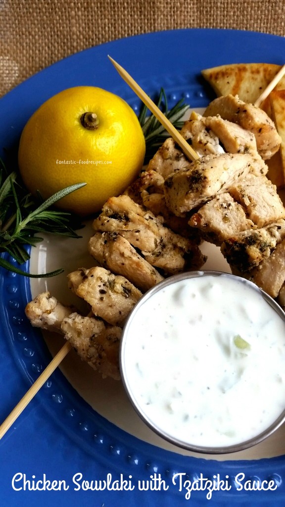 Chicken Souvlaki with Tzatziki Sauce- 4