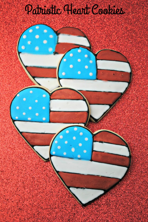 Patriotic Heart Cookies