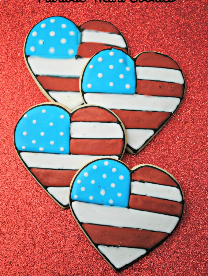 Patriotic Heart Cookies