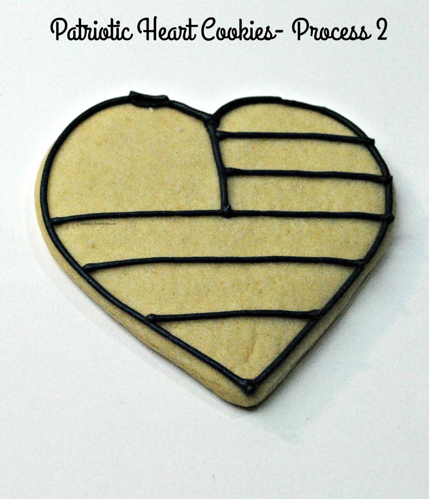 Patriotic Heart Cookies-Process 2