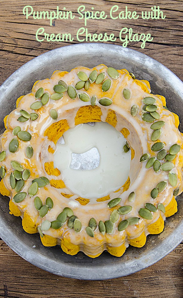 Pumpkin Spice Cake with Cream Cheese Glaze