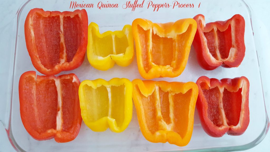 Mexican Quinoa Stuffed Peppers- Process 1