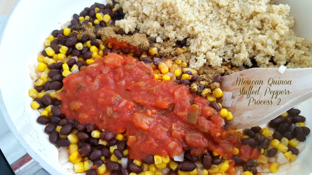 Mexican Quinoa Stuffed Peppers- Process 2