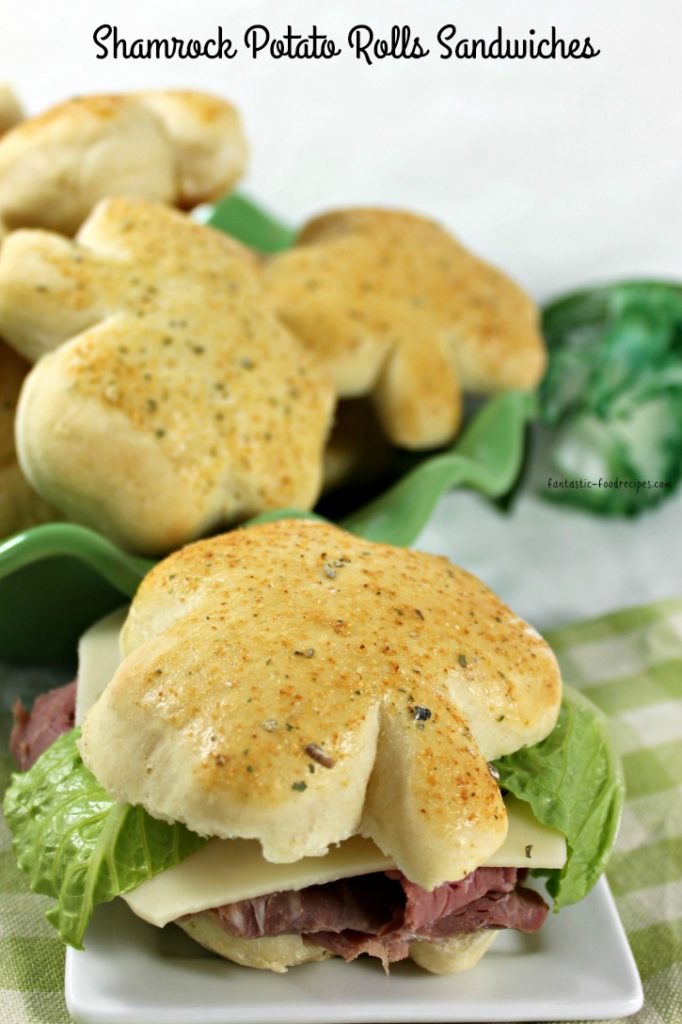 Shamrock Potato Rolls Sandwiches