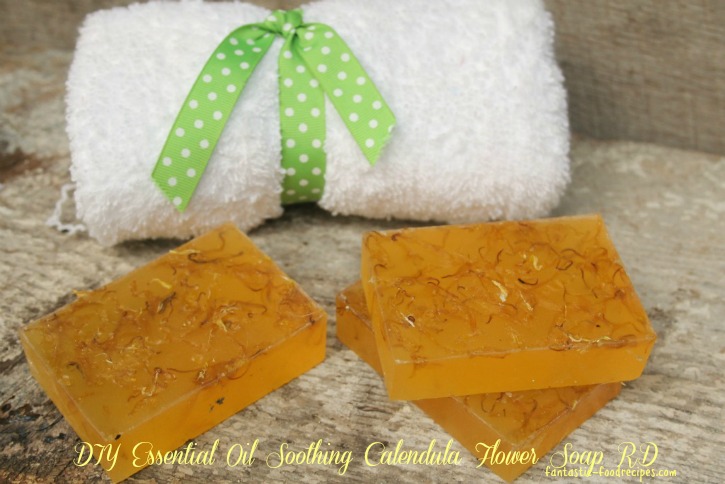 DIY Essential Oil Soothing Calendula Flower Soap 3