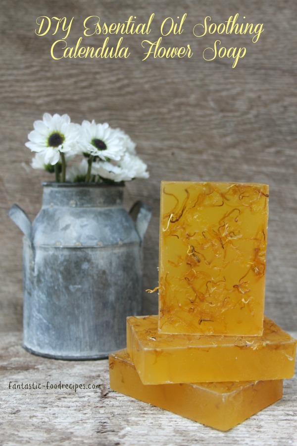 DIY Essential Oil Soothing Calendula Flower Soap RD