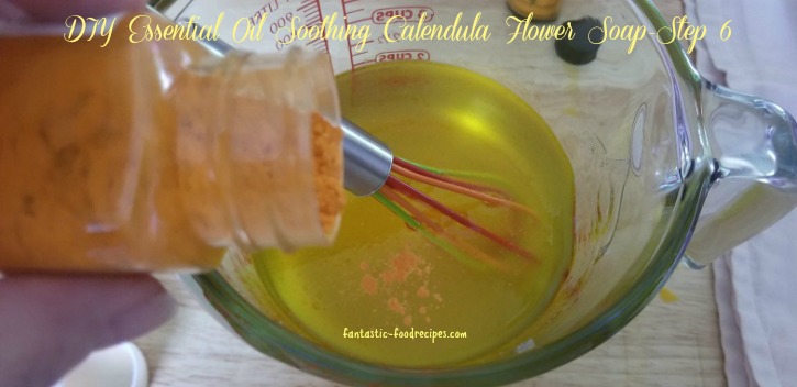 DIY Essential Oil Soothing Calendula Flower Soap-Step 6