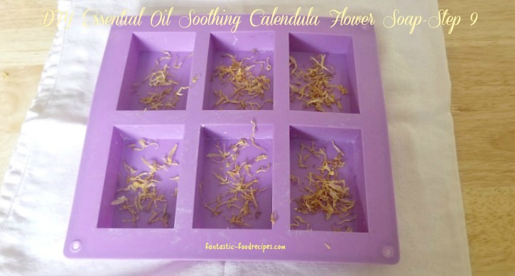 DIY Essential Oil Soothing Calendula Flower Soap-Step 9