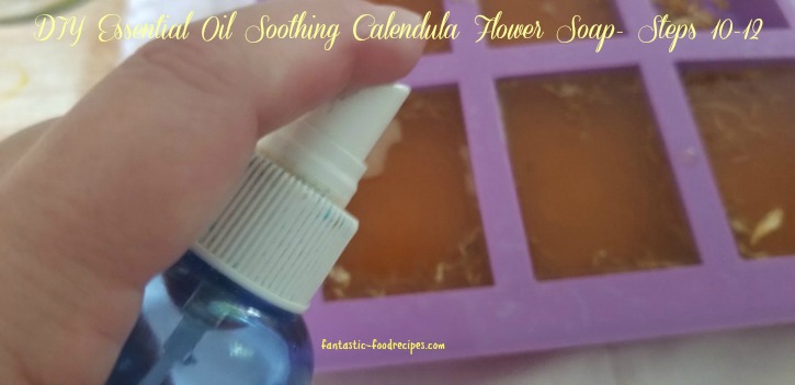 DIY Essential Oil Soothing Calendula Flower Soap- Steps 10-12