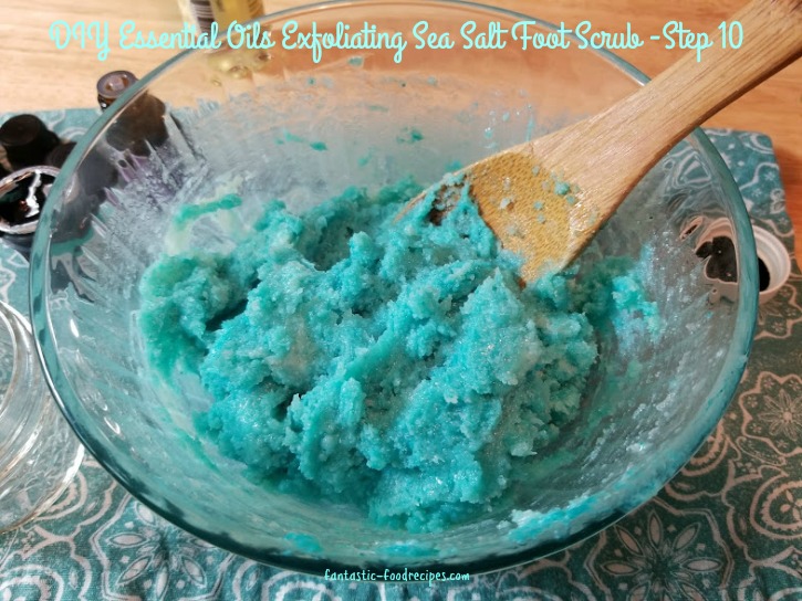 DIY Essential Oils Exfoliating Sea Salt Foot Scrub -Step 10 RD
