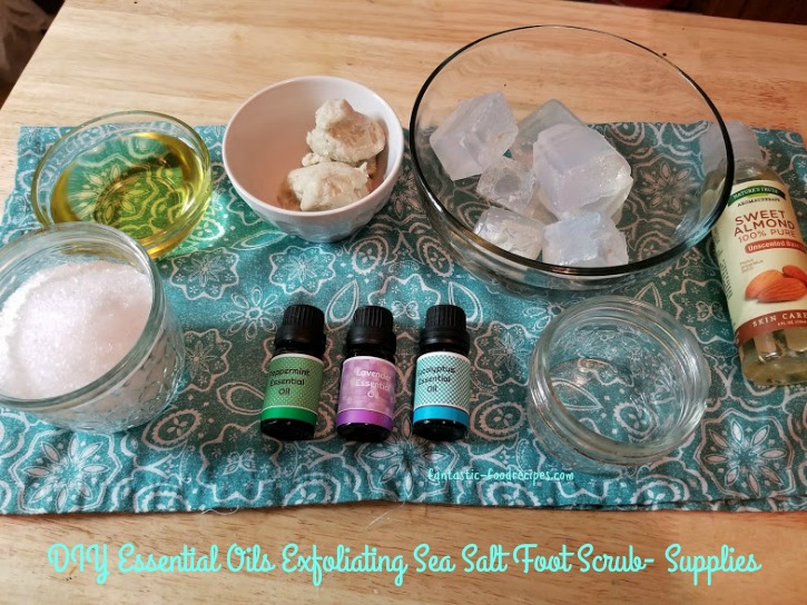 DIY Essential Oils Exfoliating Sea Salt Foot Scrub-Supplies RD