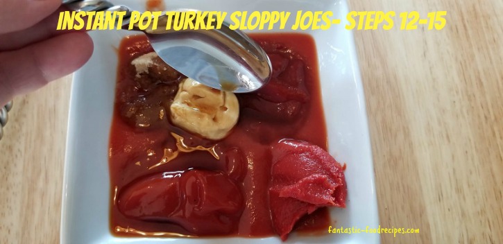 Instant Pot Turkey Sloppy Joes-Steps 12-15